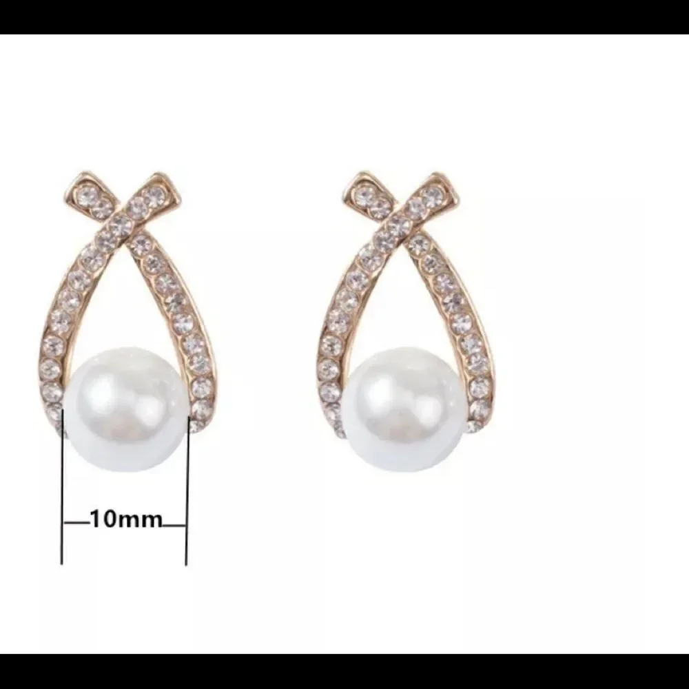 + Gold Diamond & Pearl Earrings
